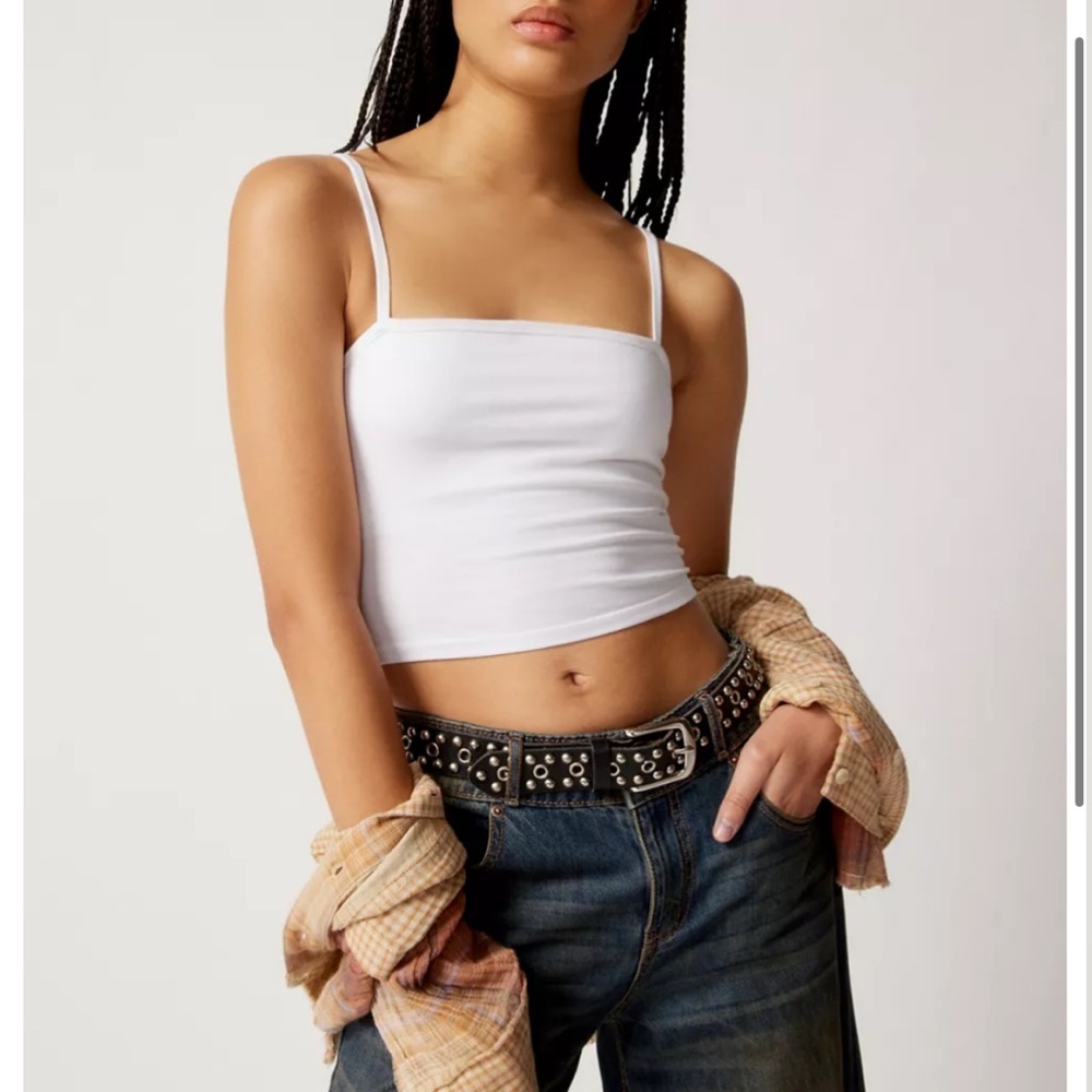 Urban outfitters crop white cami